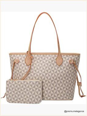 Women's Designer Tote Bag Set - Satchel & Wallet 2-Pc